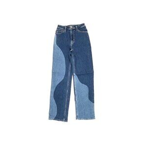 Hollister Ultra High Rise Dad‎ Jean Women's size 0 Two Town Waves Denim jeans